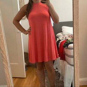 Gap orange tank dress with cutout back size M